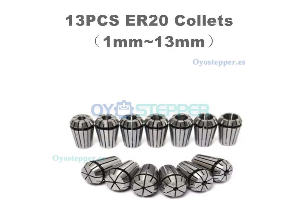 Juego de 13 pinzas ER11/ER16/ER20/ER25/ER32 para husillo CNC